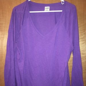 PINK Long Sleeve Lounge Top Large Purple